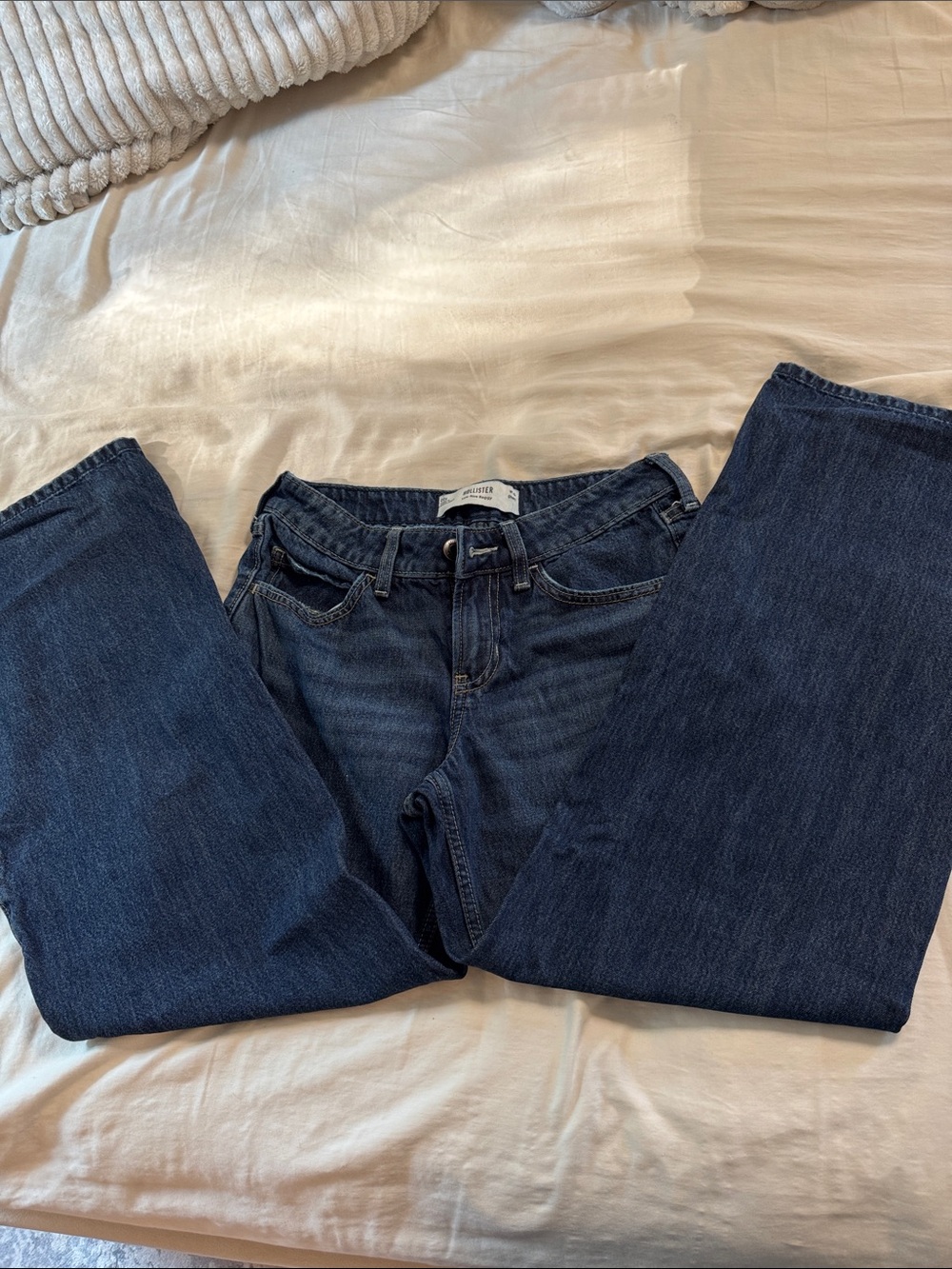 Hollister Dark Blue Straight-Leg Jeans